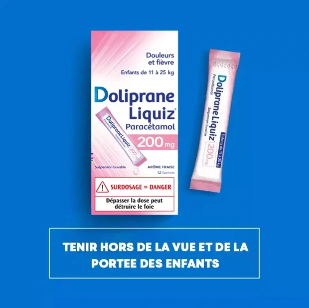 DolipraneLiquiz 200 mg en sachet