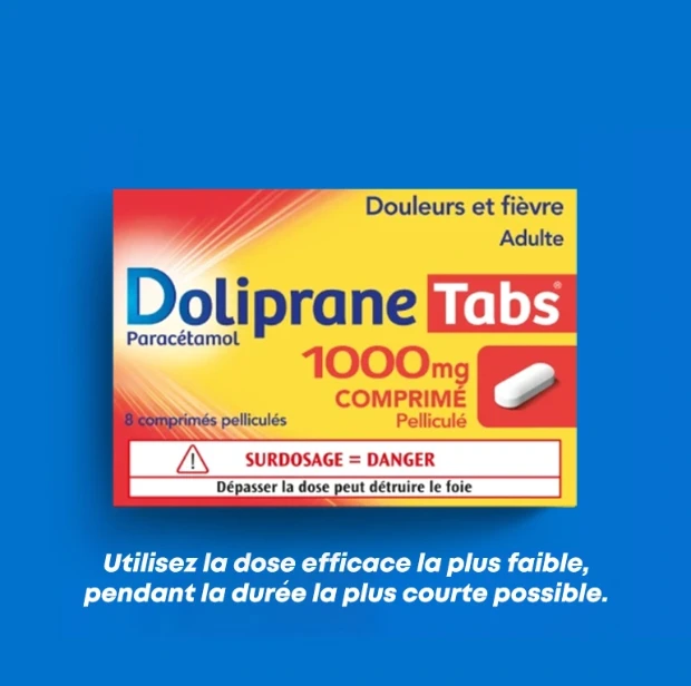 DolipraneTabs, comprimés pelliculés 1000 mg