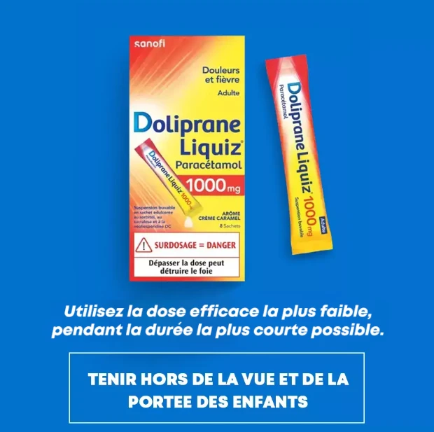 Doliprane Liquiz 200 mg - 300 mg - 500 mg - 1000 mg