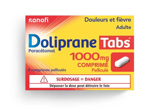 DolipraneTabs, comprimés pelliculés 1000 mg