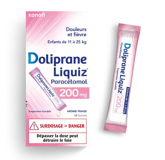 DolipraneLiquiz 200 mg en sachet