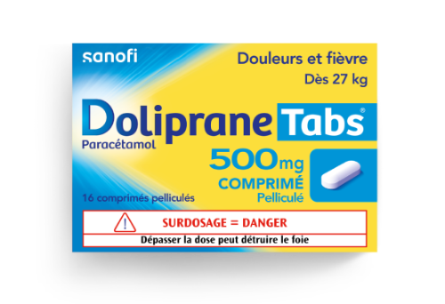 DolipraneTabs, comprimés pelliculés 500 mg