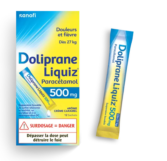 DolipraneLiquiz 500 mg en sachet